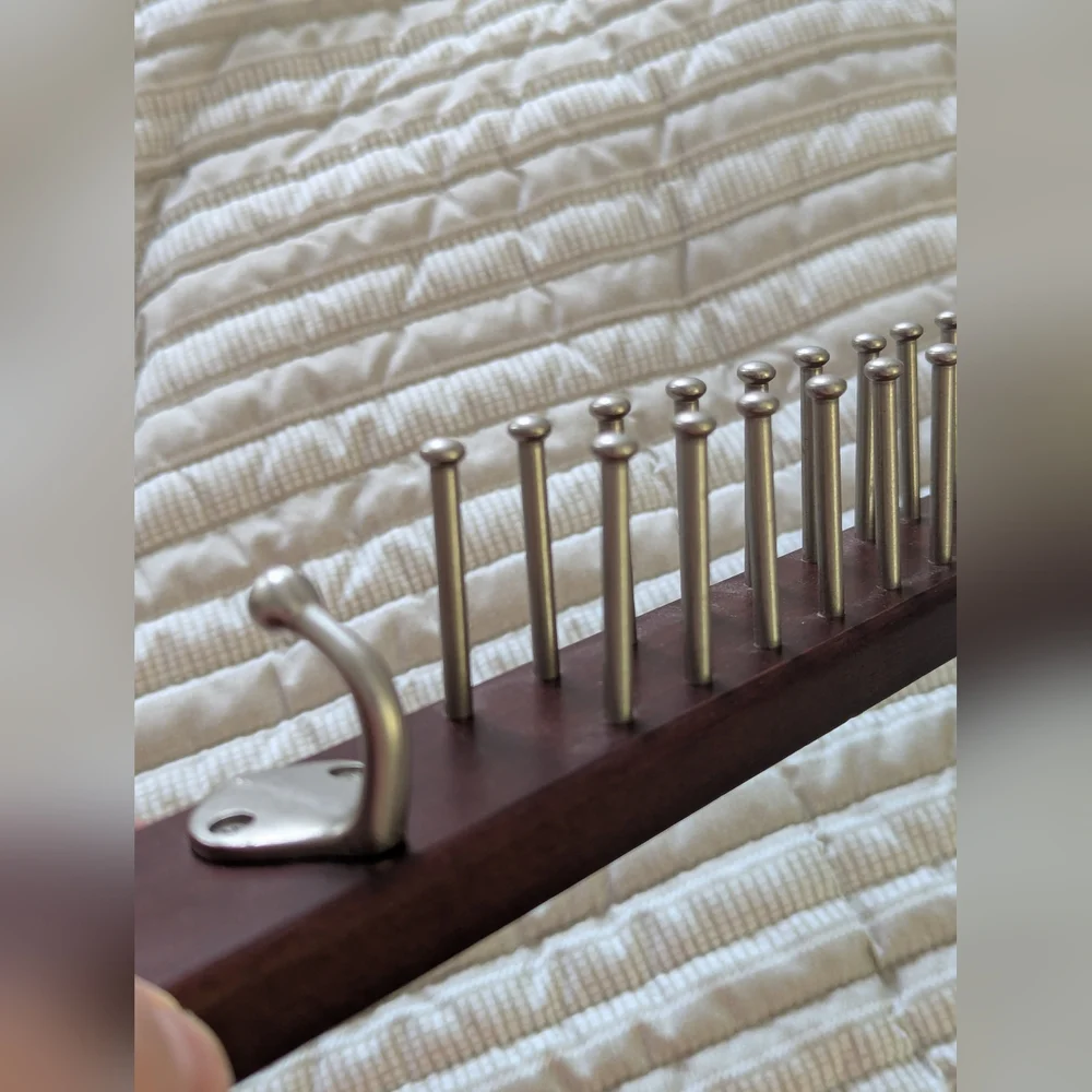 Elegant Brown and Silver Wall Hook Rack